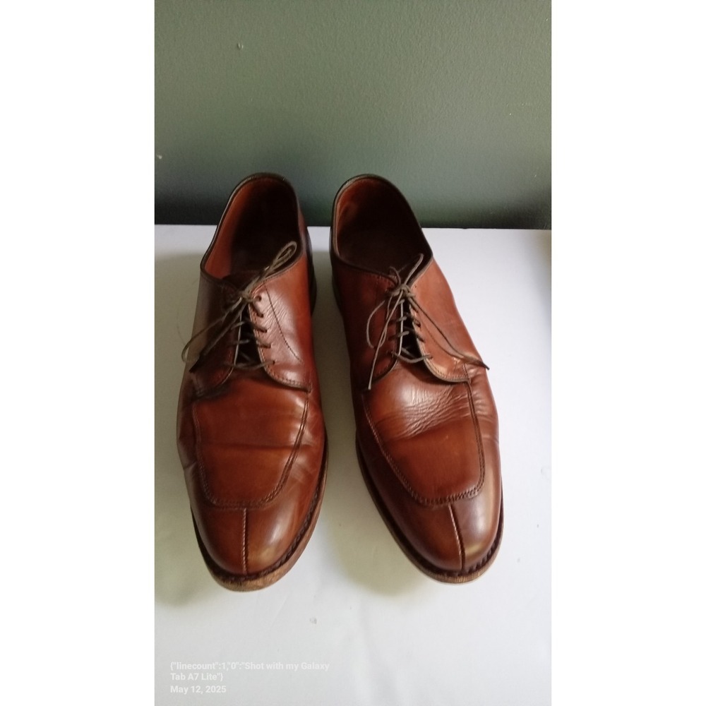 Leather Dress‎ Shoes Brown Lace Up Oxford Business Casual Size Unknown